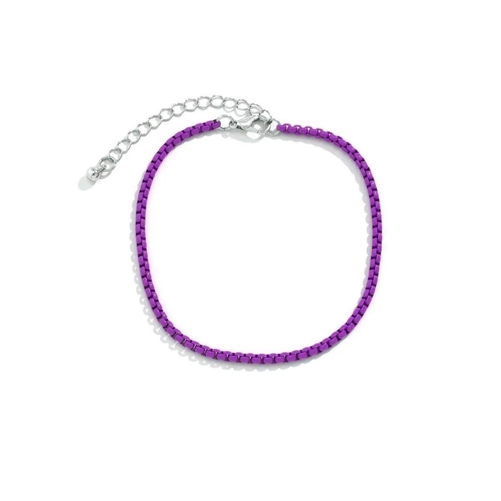 Purple - Box chain bracelet
